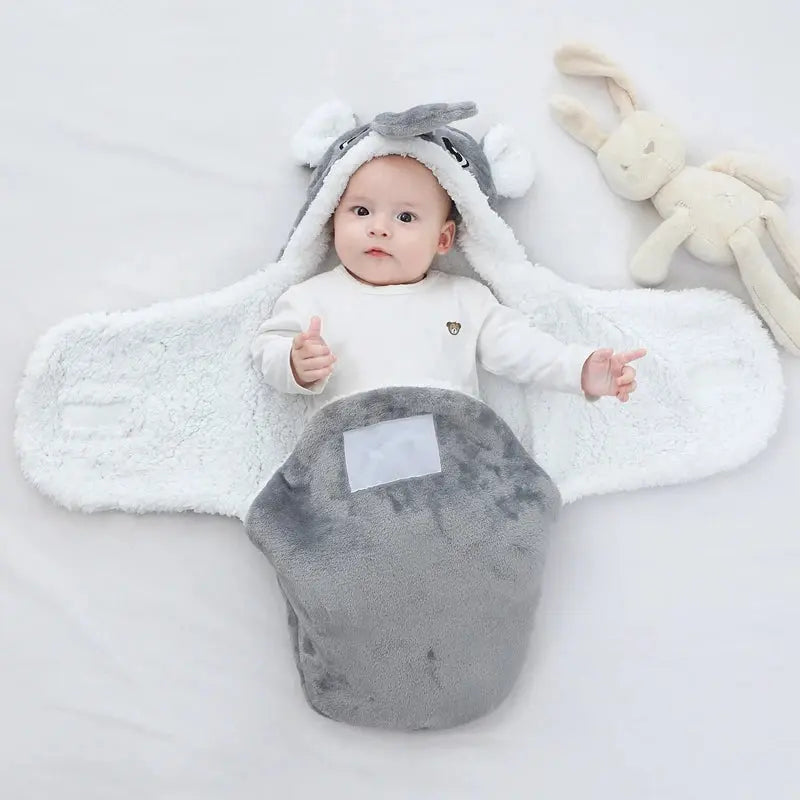 Soft Baby Sleeping Bags Warm Autumn and Winter Newborn Baby Wrap Blankets CartoonCocoon for babies Flannel  Baby Sleepsack 0-9M Esprit Baroudeur