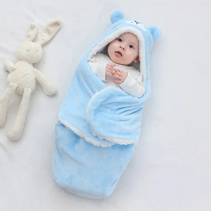 Soft Baby Sleeping Bags Warm Autumn and Winter Newborn Baby Wrap Blankets CartoonCocoon for babies Flannel  Baby Sleepsack 0-9M Esprit Baroudeur